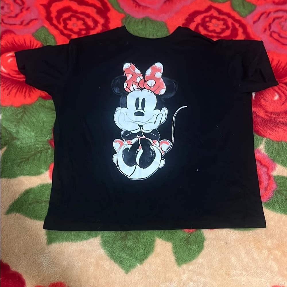 Disney Kids Black Minnie Mouse T-Shirt